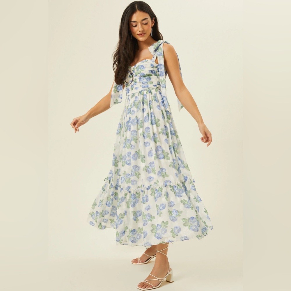 Altar'd State Aria Ruched Maxi Dress
